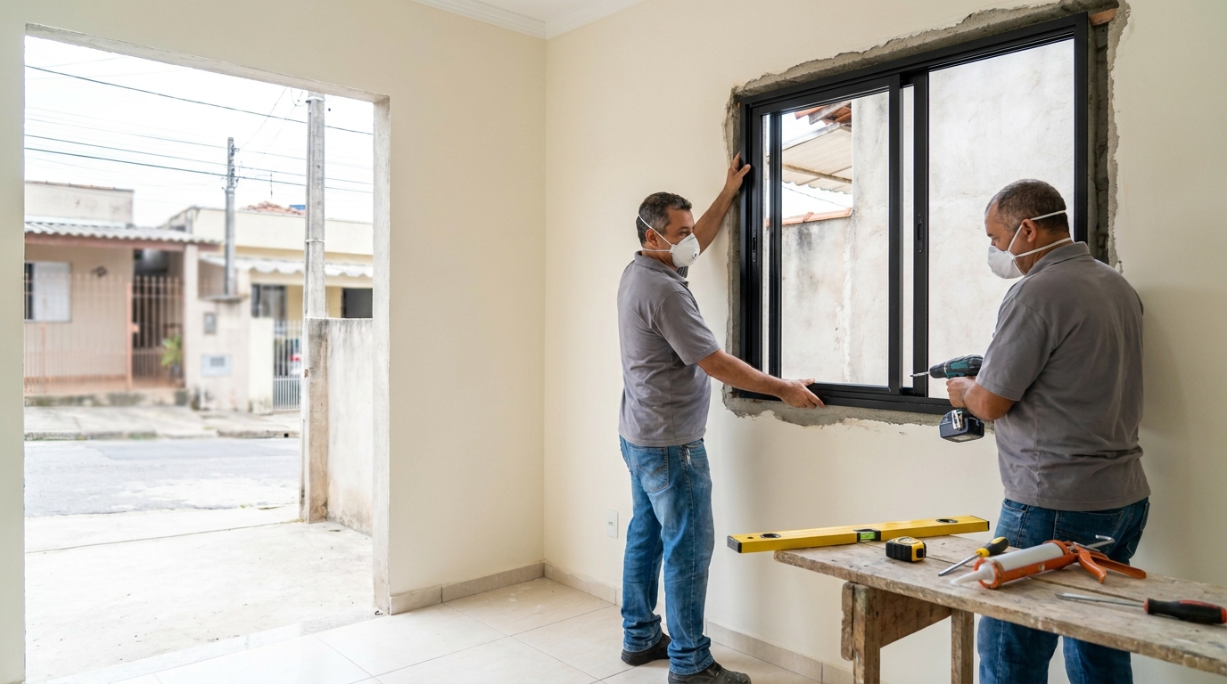 Esquadria de alumínio preta em Curitiba-PR